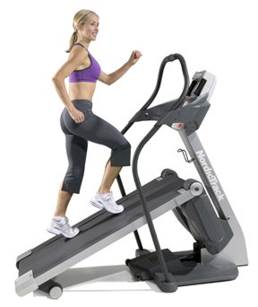 Treadmill Hill Training - Woman Running at a Steep Incline