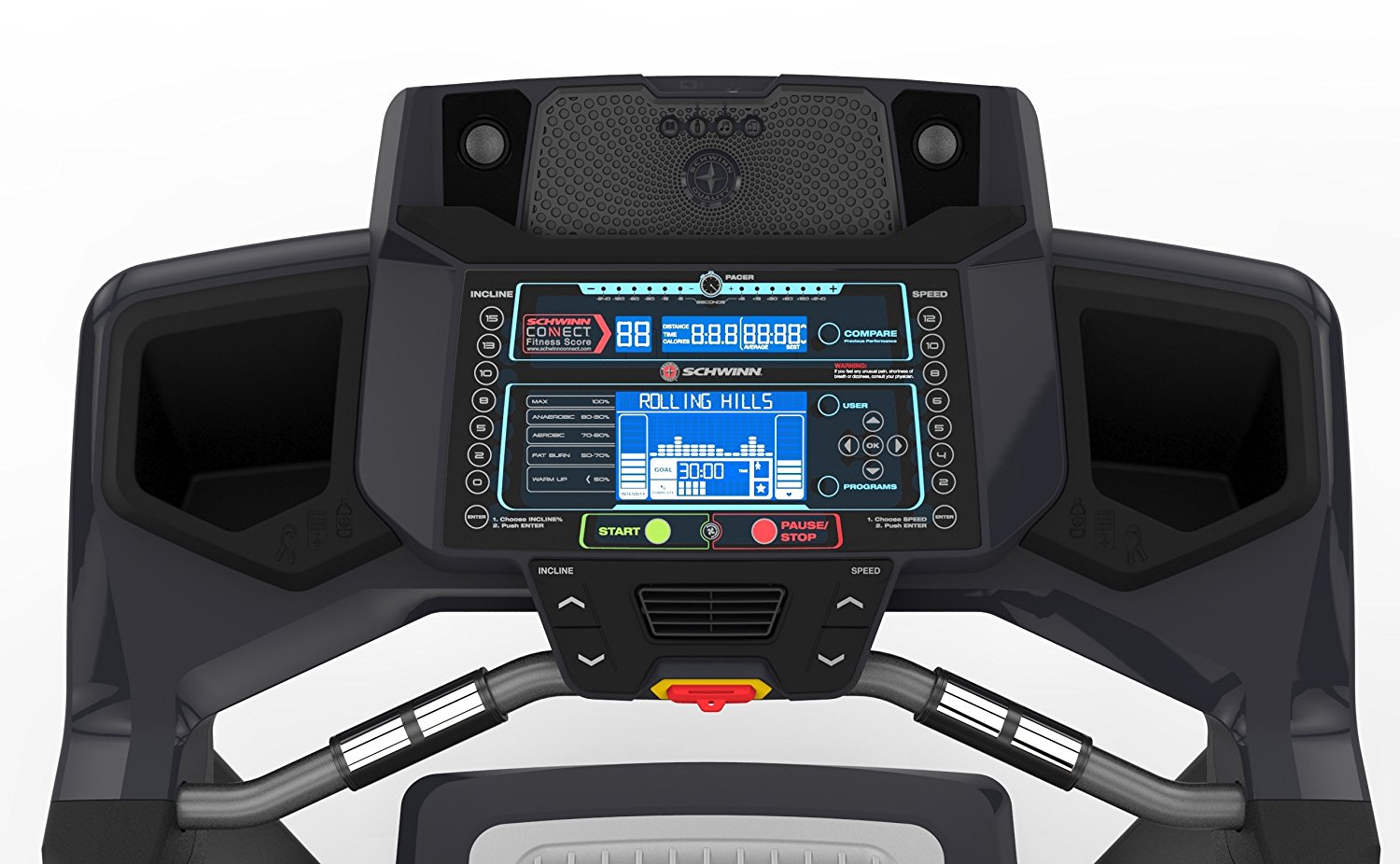 Schwinn Treadmill Console Blue Backlit